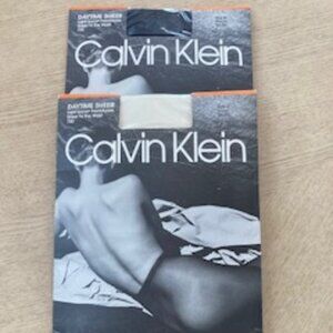 2 Pair Women's Calvin Klein Vintage Pantyhose, NWT